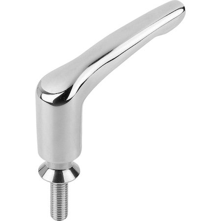 Adjustable Handle Hygienic Usit® W. Collar Size:2 M08X40, Ss 1.4404 Polished, Comp:70 Epdm 291